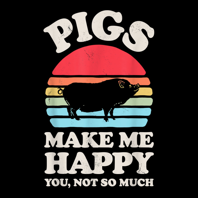 Pigs Make Me Happy Pig Lover Farmer Farm Animal Retro Men T Shirt Copy Throw Pillow | Artistshot