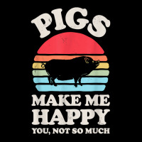 Pigs Make Me Happy Pig Lover Farmer Farm Animal Retro Men T Shirt Throw Pillow | Artistshot