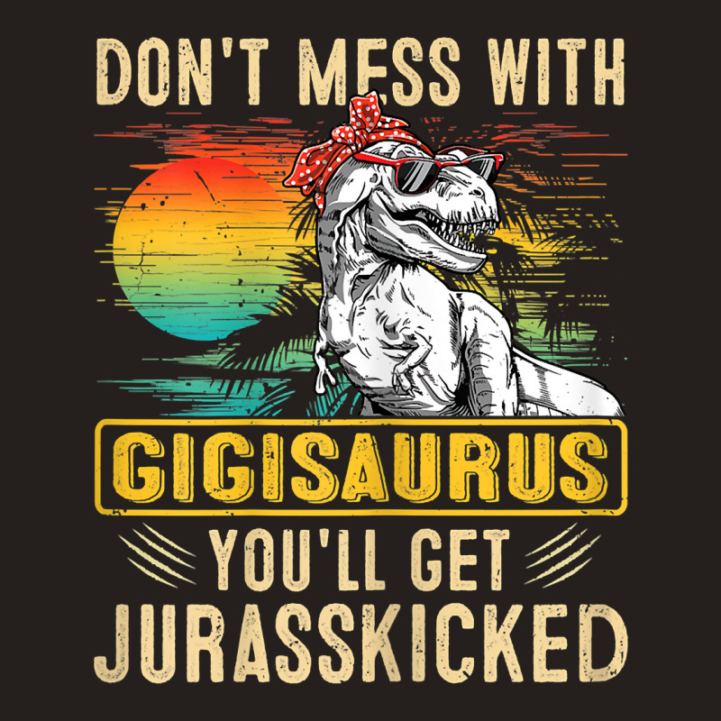 Womens Fun Women Retro Gigisaurus Dinosaur T Rex Mothers Day T Shirt Tank Top | Artistshot