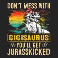 Womens Fun Women Retro Gigisaurus Dinosaur T Rex Mothers Day T Shirt 3/4 Sleeve Shirt | Artistshot