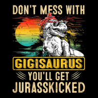 Womens Fun Women Retro Gigisaurus Dinosaur T Rex Mothers Day T Shirt Zipper Hoodie | Artistshot