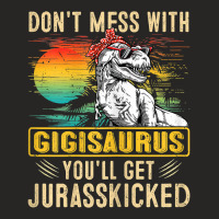 Womens Fun Women Retro Gigisaurus Dinosaur T Rex Mothers Day T Shirt Ladies Fitted T-shirt | Artistshot