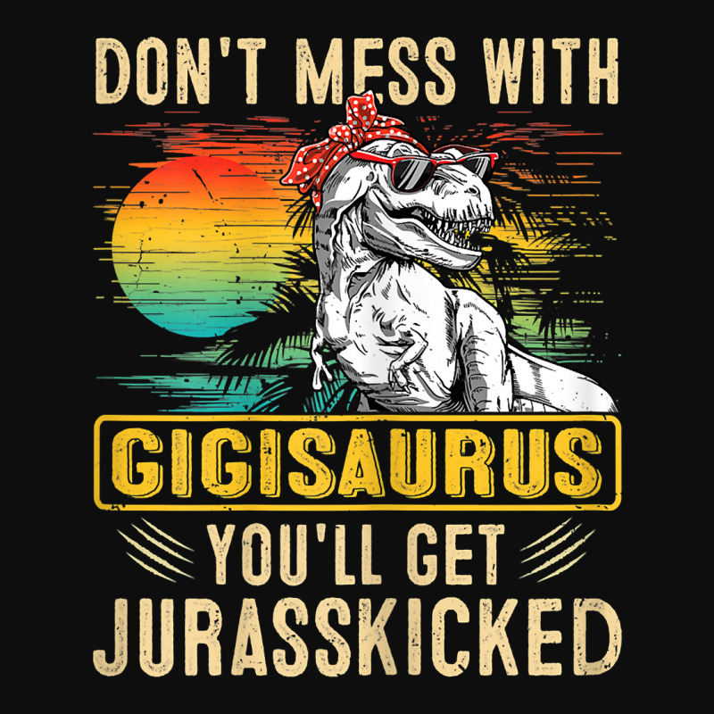 Womens Fun Women Retro Gigisaurus Dinosaur T Rex Mothers Day T Shirt Crop Top | Artistshot