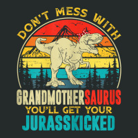 Womens Fun Women Retro Grandmothersaurus Dinosaur T Rex Mothers Day T Women's Triblend Scoop T-shirt | Artistshot