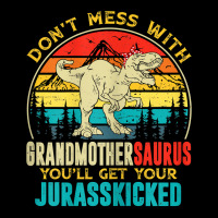 Womens Fun Women Retro Grandmothersaurus Dinosaur T Rex Mothers Day T Men's 3/4 Sleeve Pajama Set | Artistshot