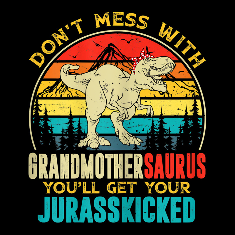 Womens Fun Women Retro Grandmothersaurus Dinosaur T Rex Mothers Day T Men's Long Sleeve Pajama Set | Artistshot
