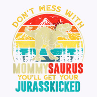 Womens Fun Women Retro Mommysaurus Dinosaur T Rex Mothers Day T Shirt Tank Top | Artistshot