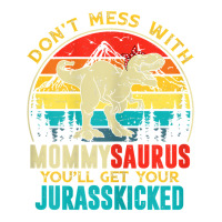 Womens Fun Women Retro Mommysaurus Dinosaur T Rex Mothers Day T Shirt V-neck Tee | Artistshot