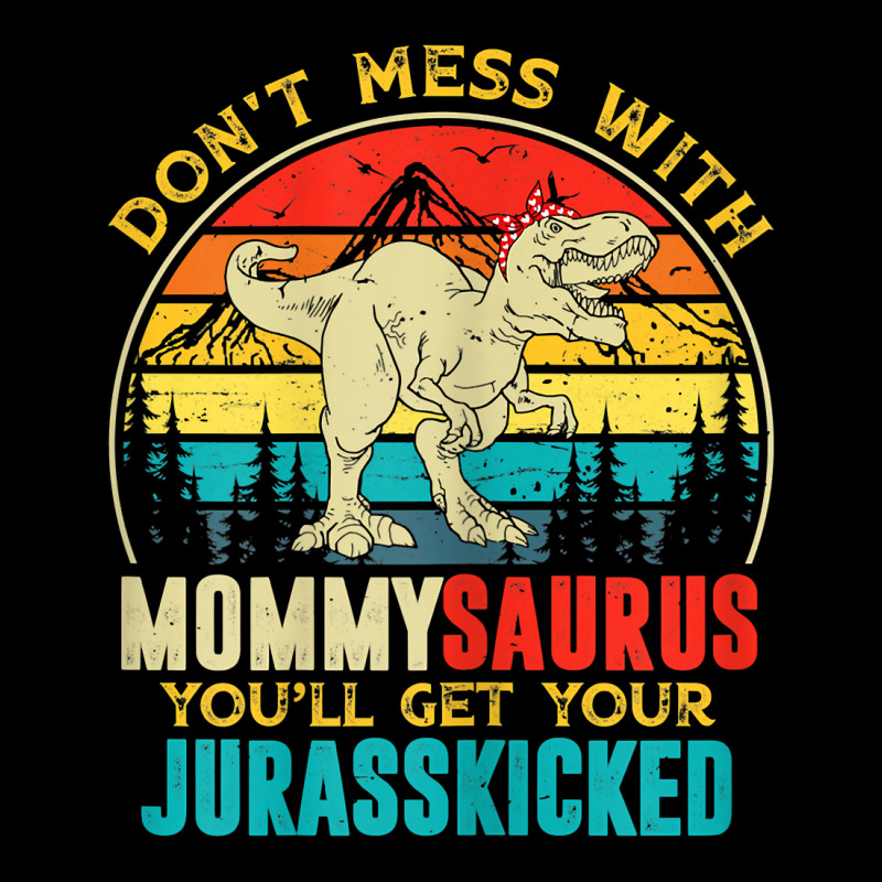 Womens Fun Women Retro Mommysaurus Dinosaur T Rex Mothers Day T Shirt Men's 3/4 Sleeve Pajama Set | Artistshot