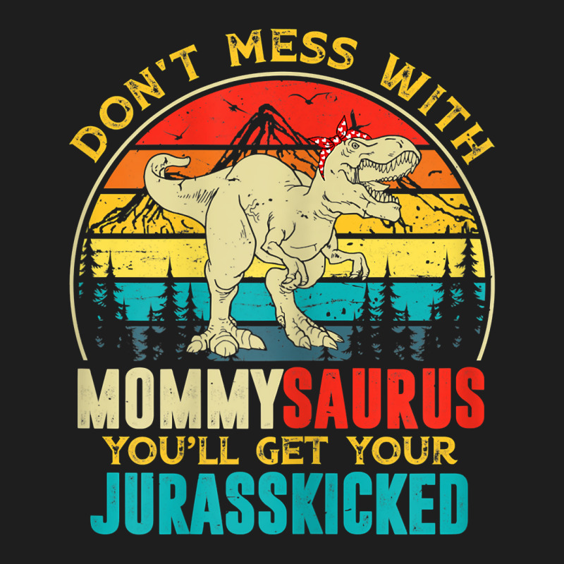 Womens Fun Women Retro Mommysaurus Dinosaur T Rex Mothers Day T Shirt Classic T-shirt | Artistshot