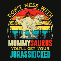 Womens Fun Women Retro Mommysaurus Dinosaur T Rex Mothers Day T Shirt Scorecard Crop Tee | Artistshot