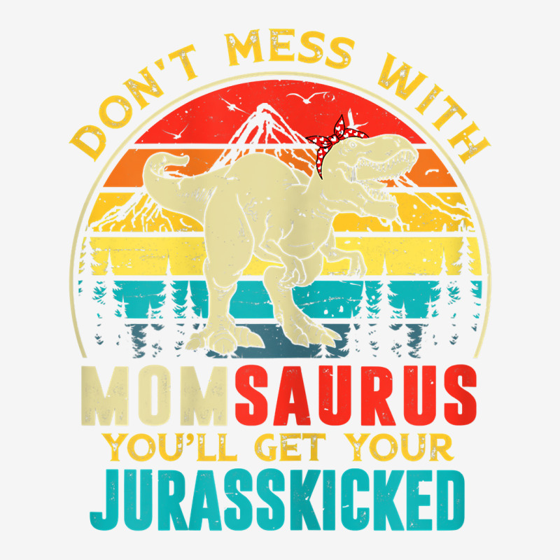 Womens Fun Women Retro Momsaurus Dinosaur T Rex Mothers Day T Shirt Face Mask Rectangle | Artistshot