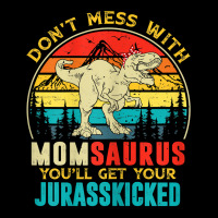 Womens Fun Women Retro Momsaurus Dinosaur T Rex Mothers Day T Shirt Men's 3/4 Sleeve Pajama Set | Artistshot