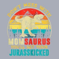 Womens Fun Women Retro Momsaurus Dinosaur T Rex Mothers Day T Shirt Tank Dress | Artistshot