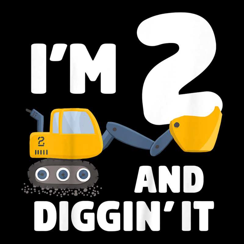 Kids Construction Truck 2nd Birthday Boy 2 Two Year Old Excavator T Sh Men's Long Sleeve Pajama Set | Artistshot