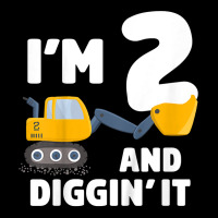 Kids Construction Truck 2nd Birthday Boy 2 Two Year Old Excavator T Sh Lightweight Hoodie | Artistshot