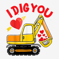 Kids I Dig You Construction Truck Valentines Day Toddler Boy T Shirt Tote Bags | Artistshot
