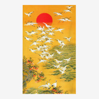 Japanese Crane T Shirt Vintage Hokusai Woodblock Tote Bags | Artistshot