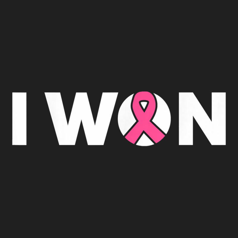 Breast Cancer Awareness Month Cute Retro I Won Pink October T Shirt Drawstring Bags | Artistshot
