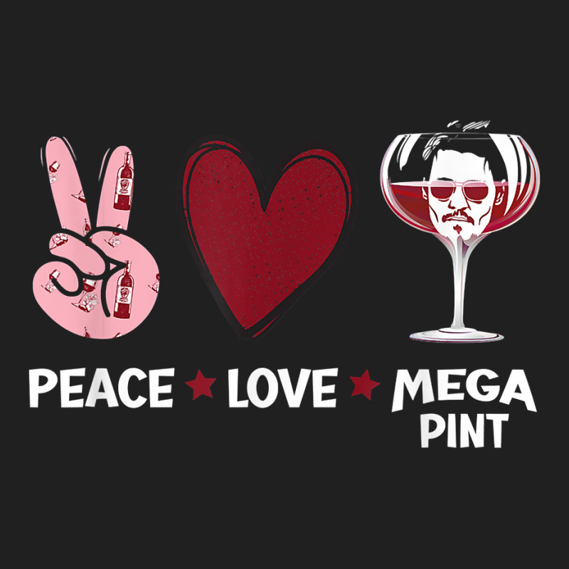 Funny Peace Love And Mega Pint T Shirt Drawstring Bags | Artistshot