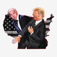 Funny Trump Slap Anti Biden Meme Us American Map T Shirt Drawstring Bags | Artistshot