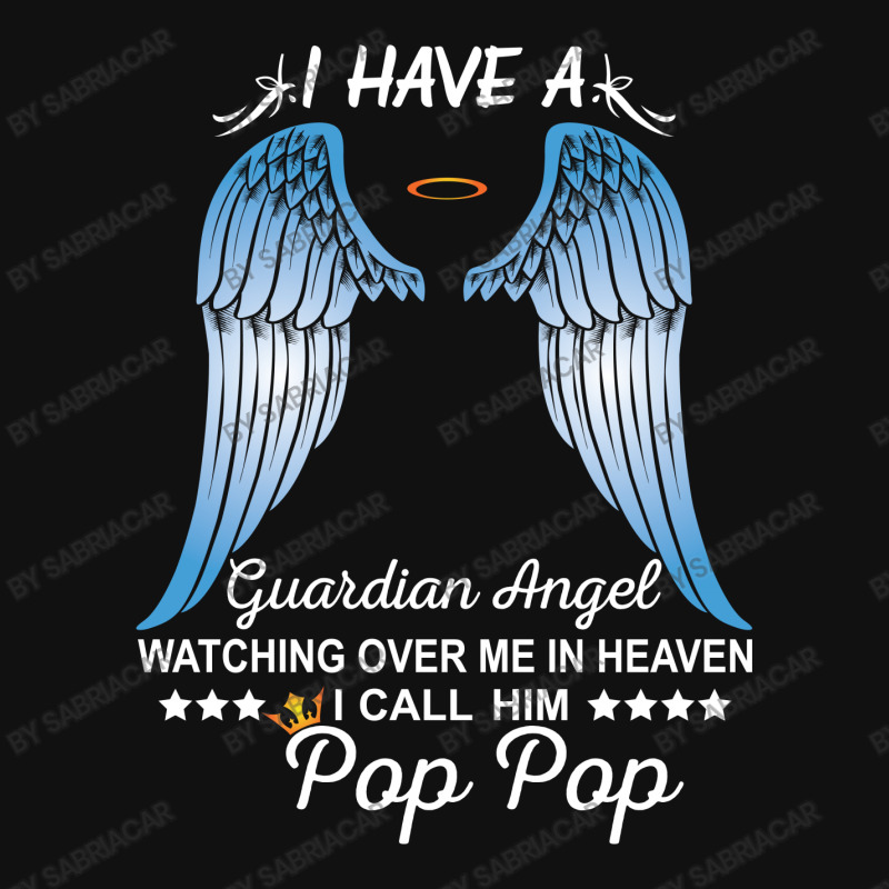 My Pop Pop Is My Guardian Angel Baby Bibs by SabriAcar | Artistshot