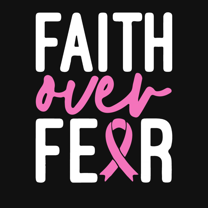 Faith Over Fear Breast Cancer For Dark Silver Rectangle Keychain | Artistshot