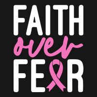 Faith Over Fear Breast Cancer For Dark Medium-length Apron | Artistshot