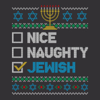 Nice Naughty Jewish Ugly Christmas Sweater Funny Hanukkah Sweatshirt Vintage Hoodie | Artistshot