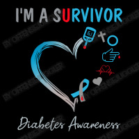 Diabetes Diabetic Im A Survivor Blue Ribbon Heart T1d 57 Diabetes Awar Unisex Jogger | Artistshot