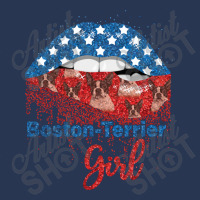 Boston Terrier Girl Pretty American Flag Sexy Biting Lip 4th Of July U Men Denim Jacket | Artistshot