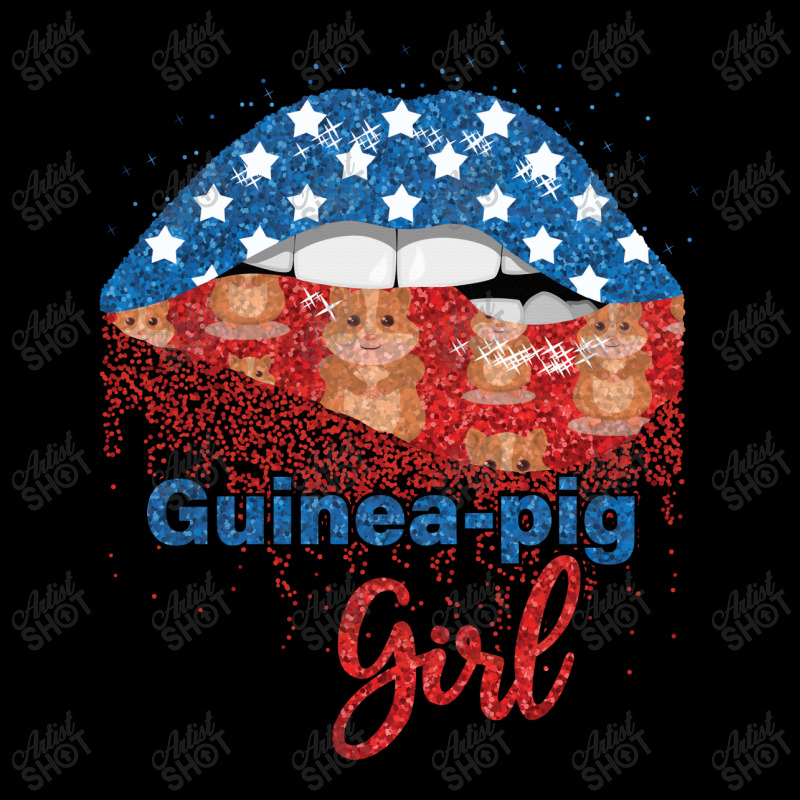 Guinea Pig Girl Pretty American Flag Sexy Biting Lip 4th Of July Usa A Unisex Jogger | Artistshot