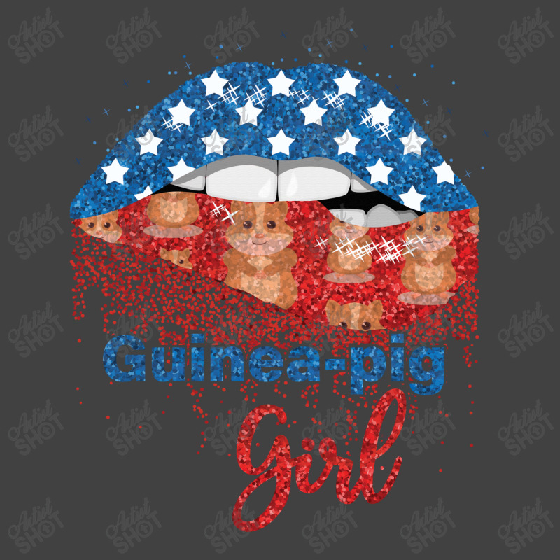 Guinea Pig Girl Pretty American Flag Sexy Biting Lip 4th Of July Usa A Vintage T-shirt | Artistshot