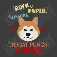 Rock Paper Scissors Throat Punch I Win Dog Retro Vintage Akita Inu Dog Men's Polo Shirt | Artistshot