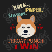 Rock Paper Scissors Throat Punch I Win Dog Retro Vintage Akita Inu Dog Classic T-shirt | Artistshot