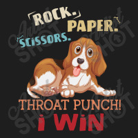 Rock Paper Scissors Throat Punch I Win Dog Retro Vintage Beagle Classic T-shirt | Artistshot