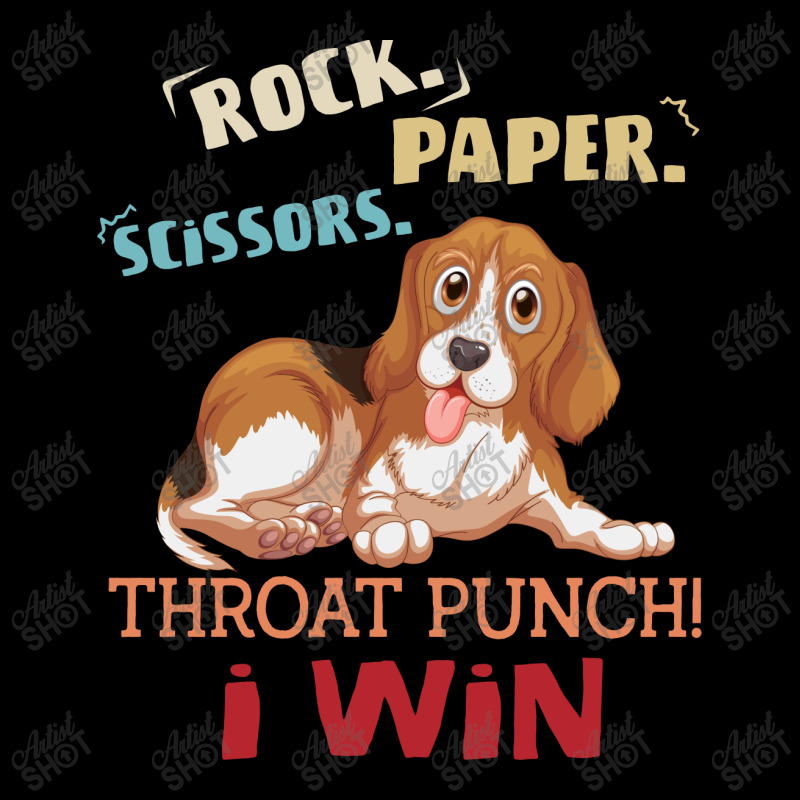 Rock Paper Scissors Throat Punch I Win Dog Retro Vintage Beagle Pocket T-shirt | Artistshot