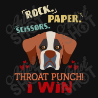 Rock Paper Scissors Throat Punch I Win Dog Retro Vintage Saint Bernard Bicycle License Plate | Artistshot