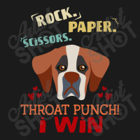 Rock Paper Scissors Throat Punch I Win Dog Retro Vintage Saint Bernard Full-length Apron | Artistshot