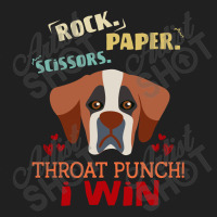 Rock Paper Scissors Throat Punch I Win Dog Retro Vintage Saint Bernard Drawstring Bags | Artistshot