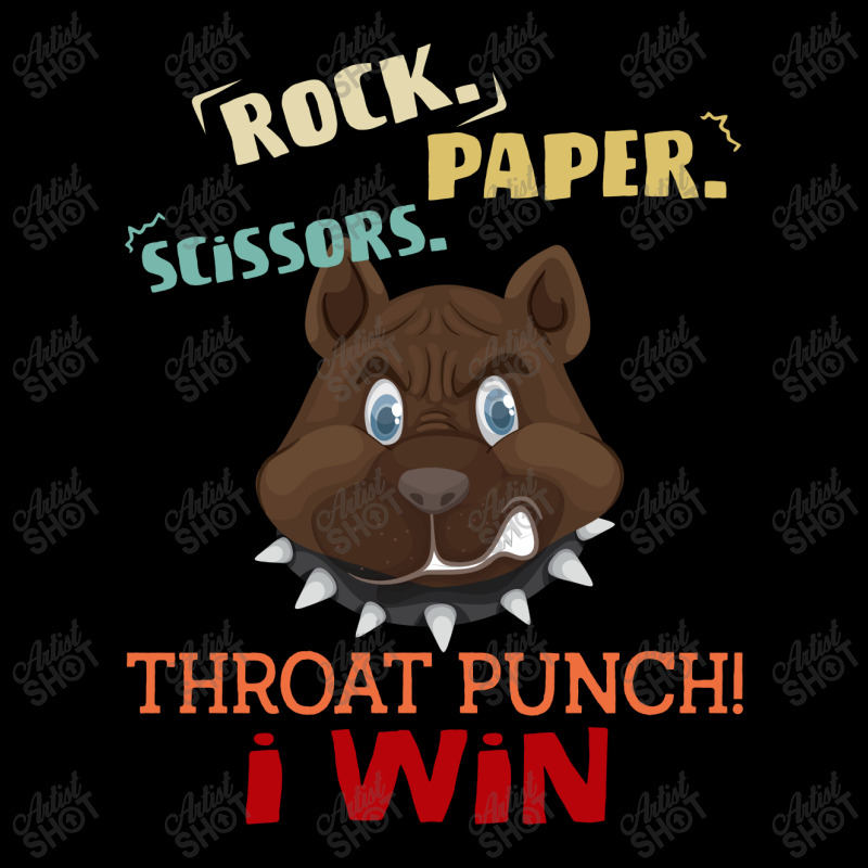 Rock Paper Scissors Throat Punch I Win Pitbull Dog Retro Vintage Baby Tee | Artistshot