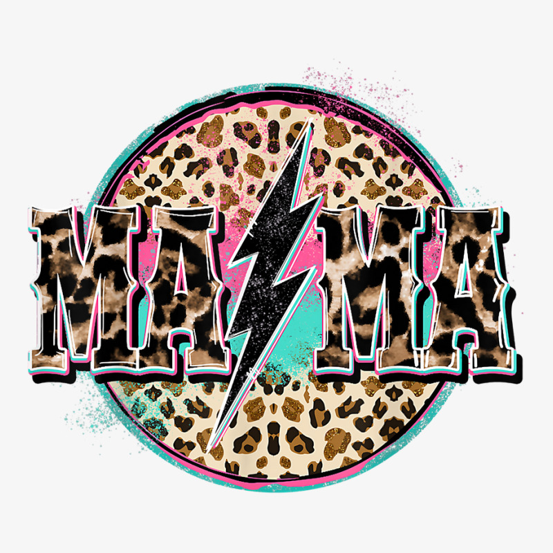 Rock Mama Lightning Bolt Leopard Cheetah Print Letter T Shirt Ladies Fitted T-Shirt by darelychilcoat1989 | Artistshot