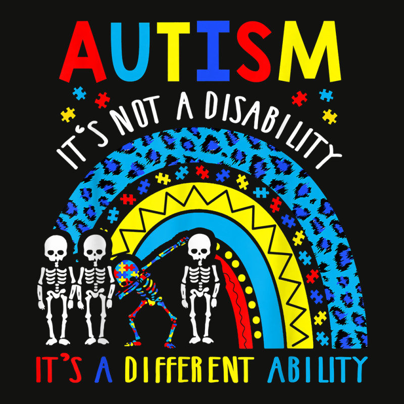 Rainbow Autism Its Not A Disability It's A Different Ability T Shirt Scorecard Crop Tee by saldeenshakir | Artistshot