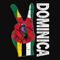 Retro Victory Two Fingers Dominica Flag Patriotic T Shirt Crop Top | Artistshot