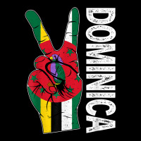 Retro Victory Two Fingers Dominica Flag Patriotic T Shirt Cropped Hoodie | Artistshot