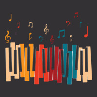 Music Notes Colorful Keyboard Piano Pullover Hoodie Vintage Hoodie | Artistshot