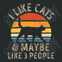 I Like Cats And Maybe Like 3 People Cat Retro Men Women's Triblend Scoop T-shirt | Artistshot