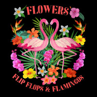 Womens Flowers Flip Flops Flamingos Beach Love Life Vacay Retro V Neck Youth Hoodie | Artistshot