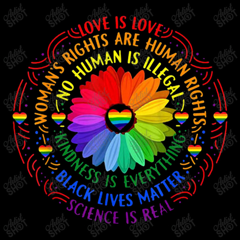 Rainbow Black Lives Matter Science Lgbt Pride Flower Cropped Sweater by Valerie_Art | Artistshot