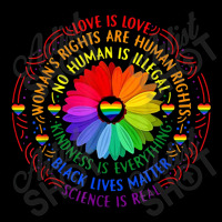 Rainbow Black Lives Matter Science Lgbt Pride Flower Women's V-neck T-shirt | Artistshot